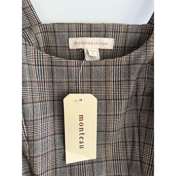 Monteau Plaid Fit & Flare Sleeveless Dress with Pleated Skirt size Small NWT - Picture 7 of 7